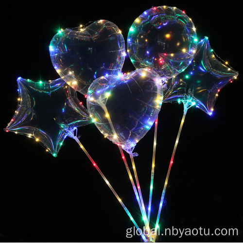 Led Clear Balloon 20 inches pvc led ballons with String Light Factory